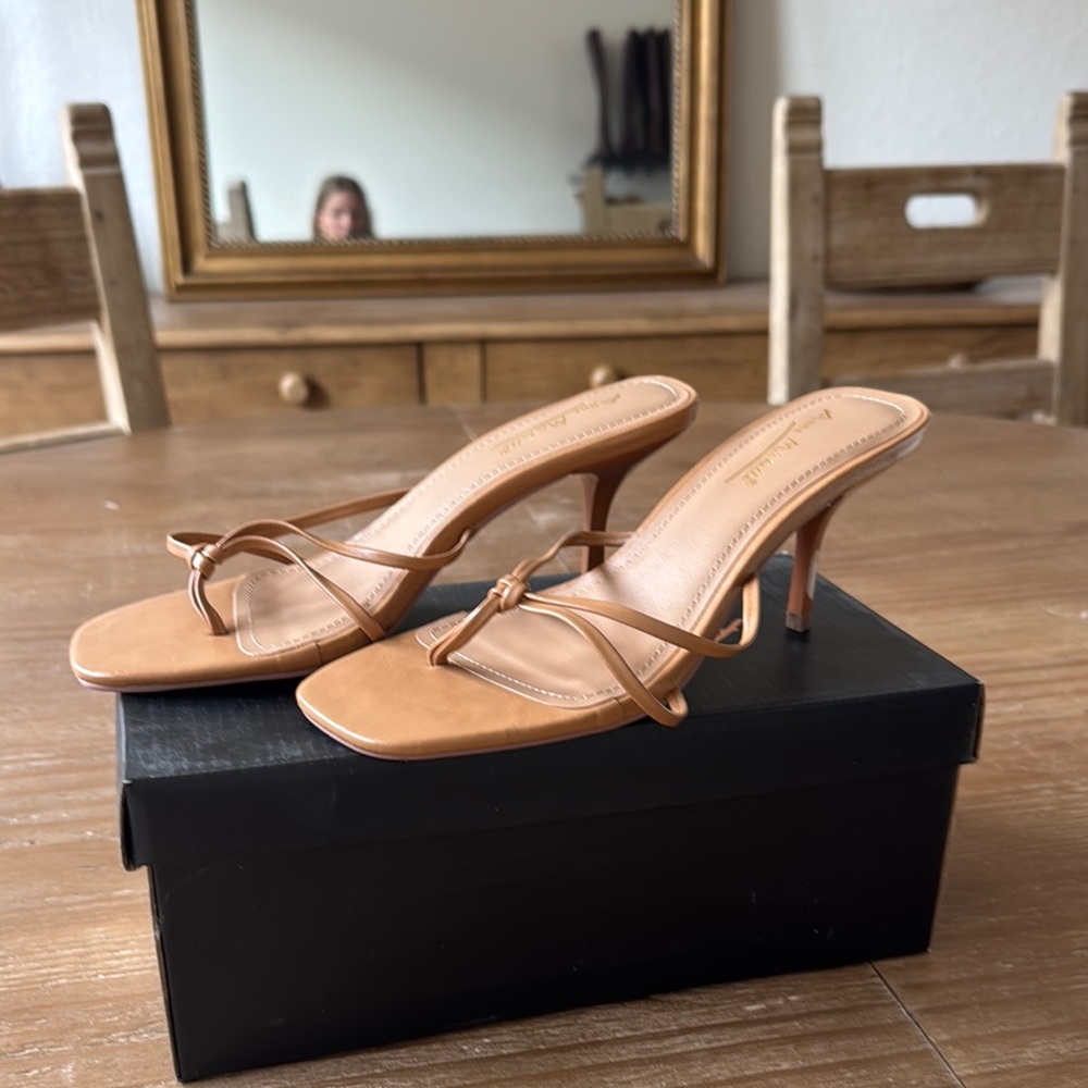 Elegant Tan Heeled Sandals